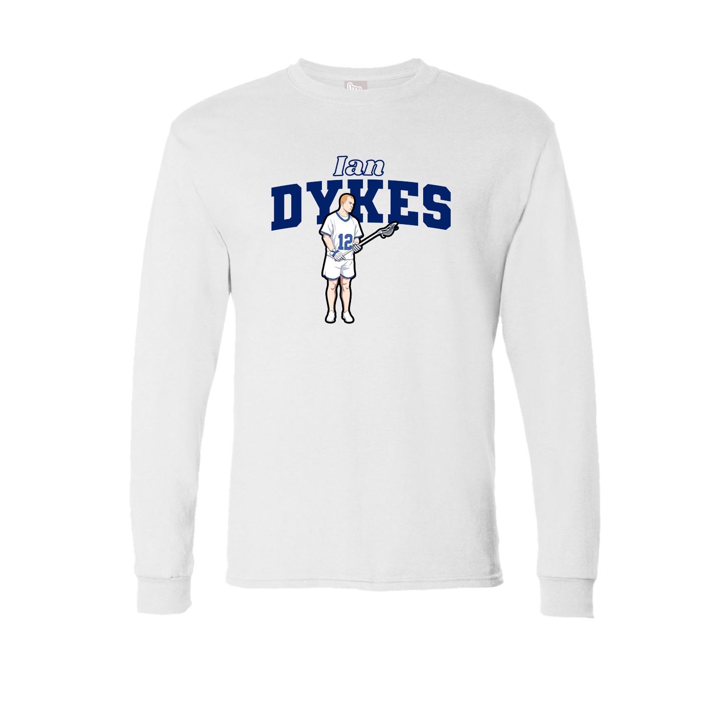 Long Sleeve Tee — Name Arch in White