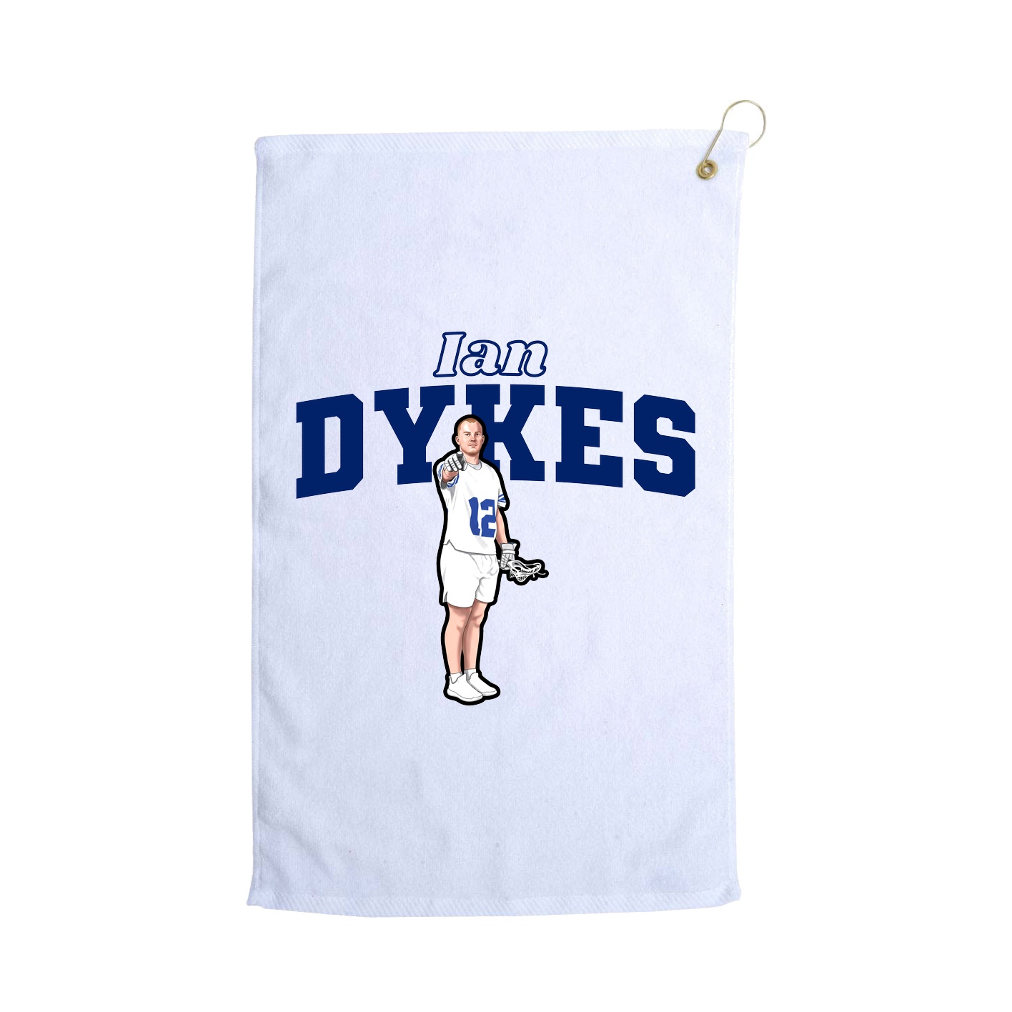 Golf Towel — Name Arch in White