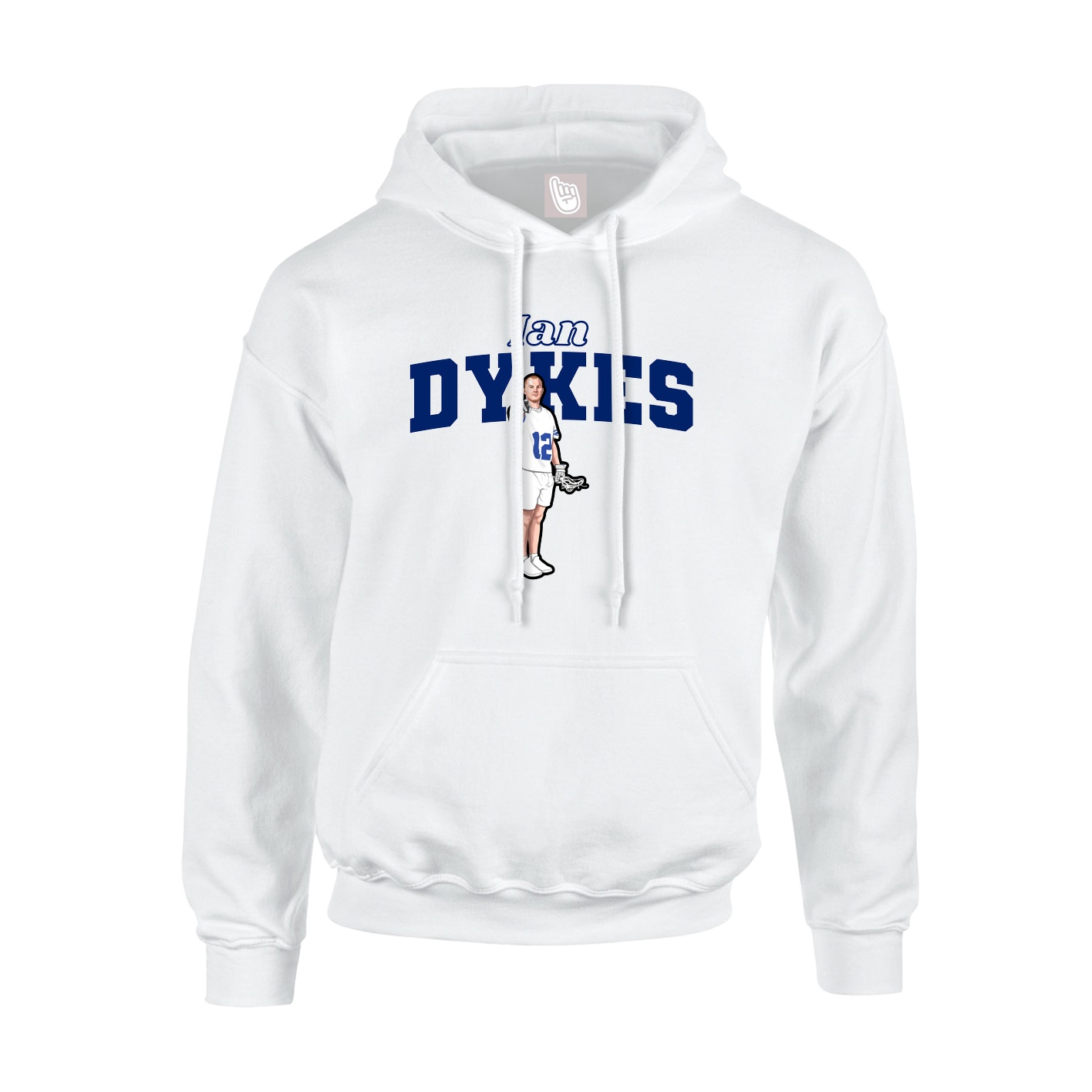 Hoodie — Name Arch in White