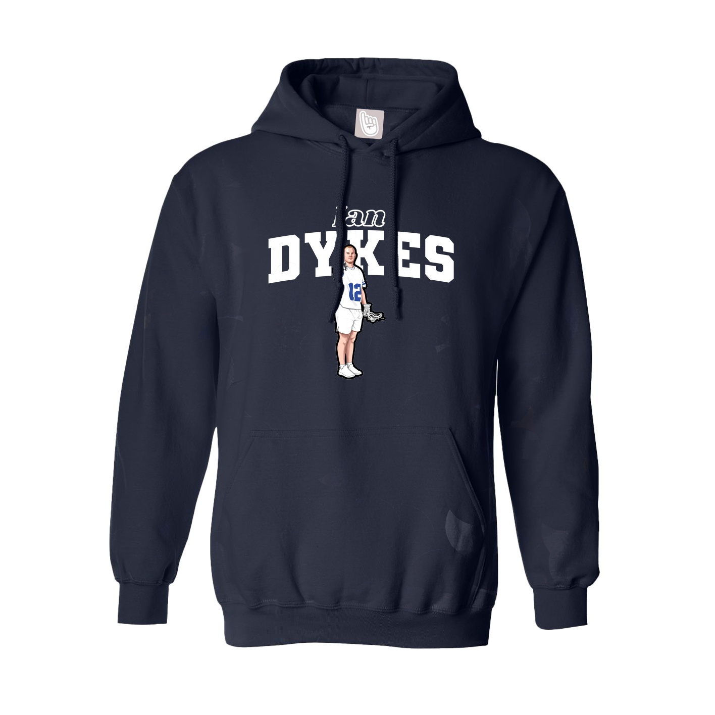 Youth Hoodie — Name Arch in Navy