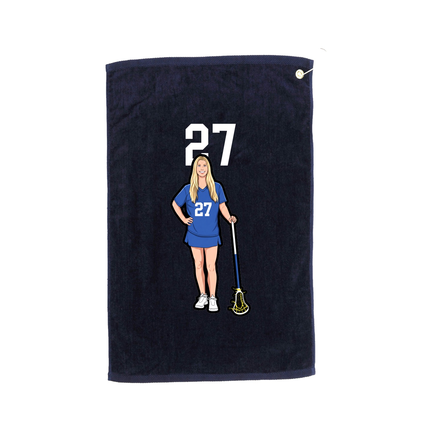 Golf Towel — Number Top in Navy