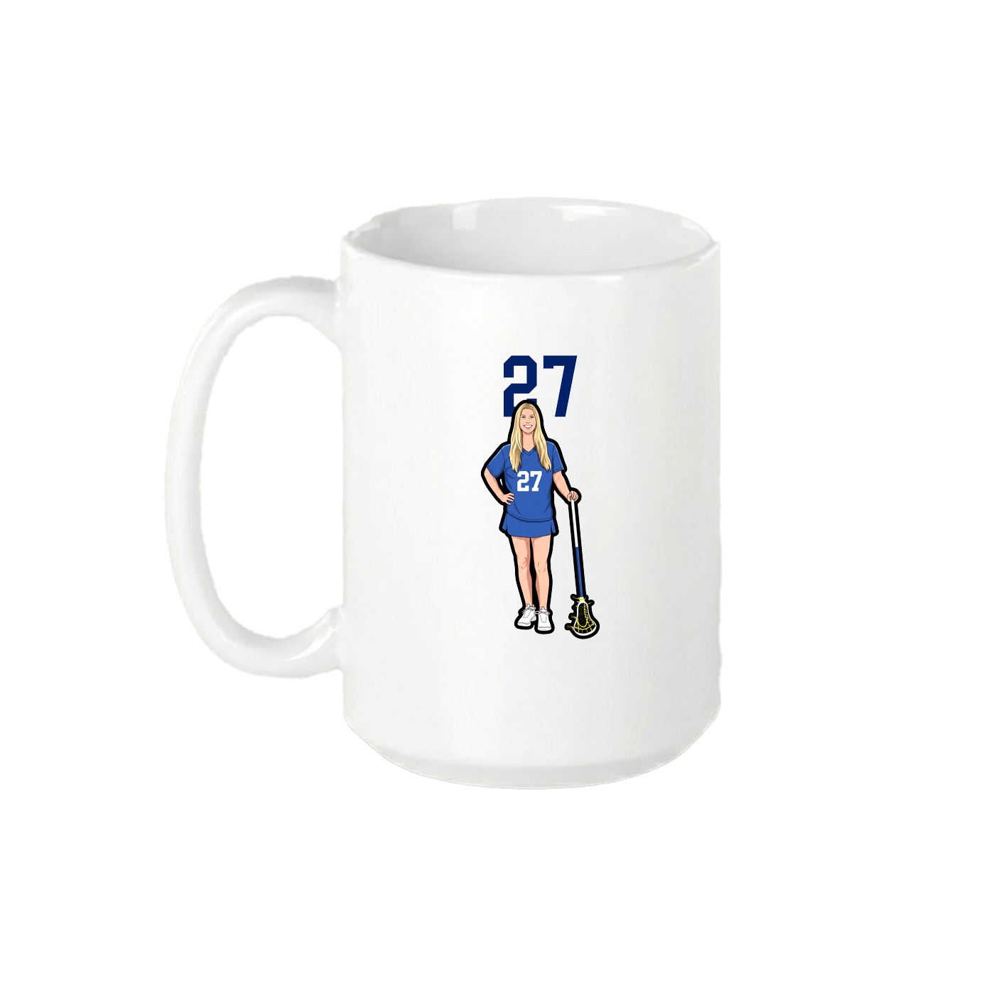 15oz Coffee Mug — Number Top in White