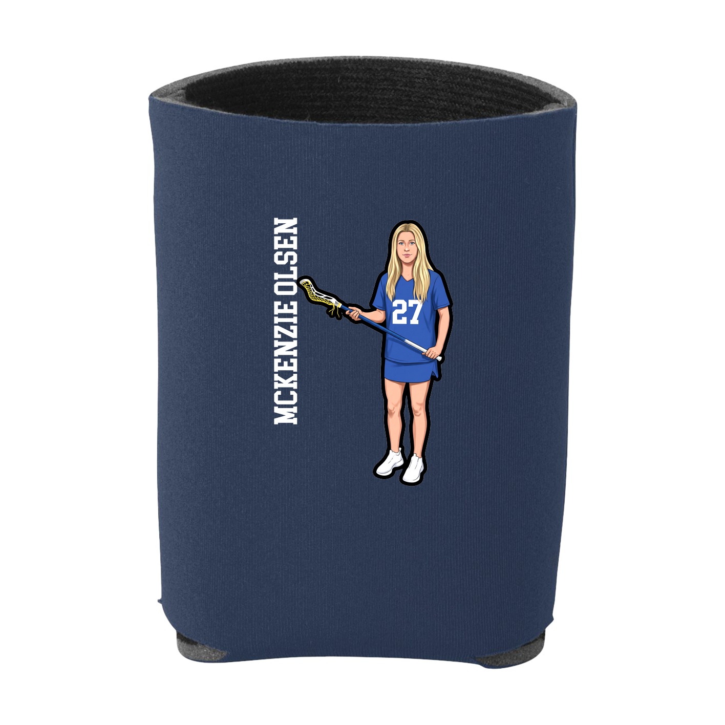 Can Holder — Name Vertical in Navy