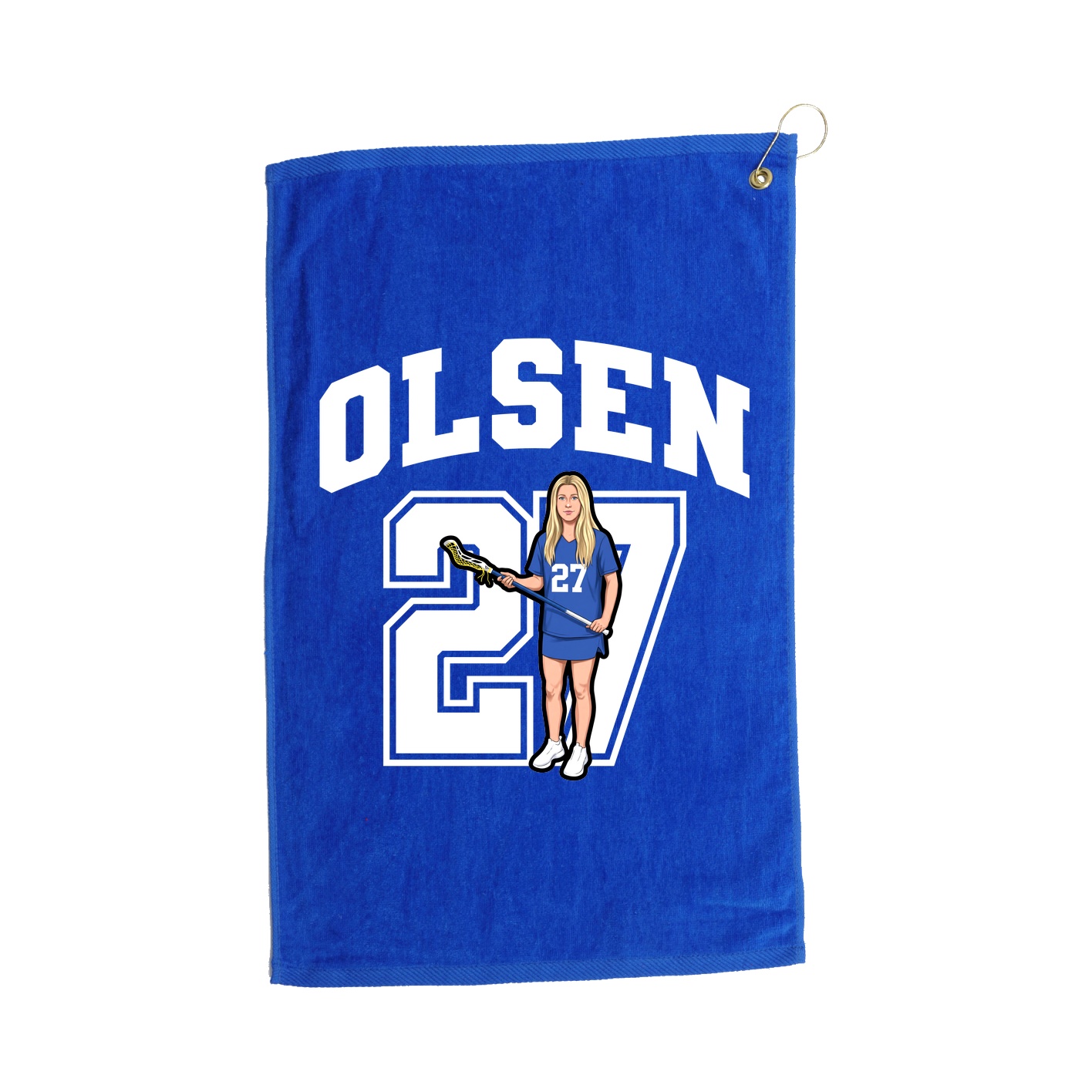Golf Towel — Number in Royal