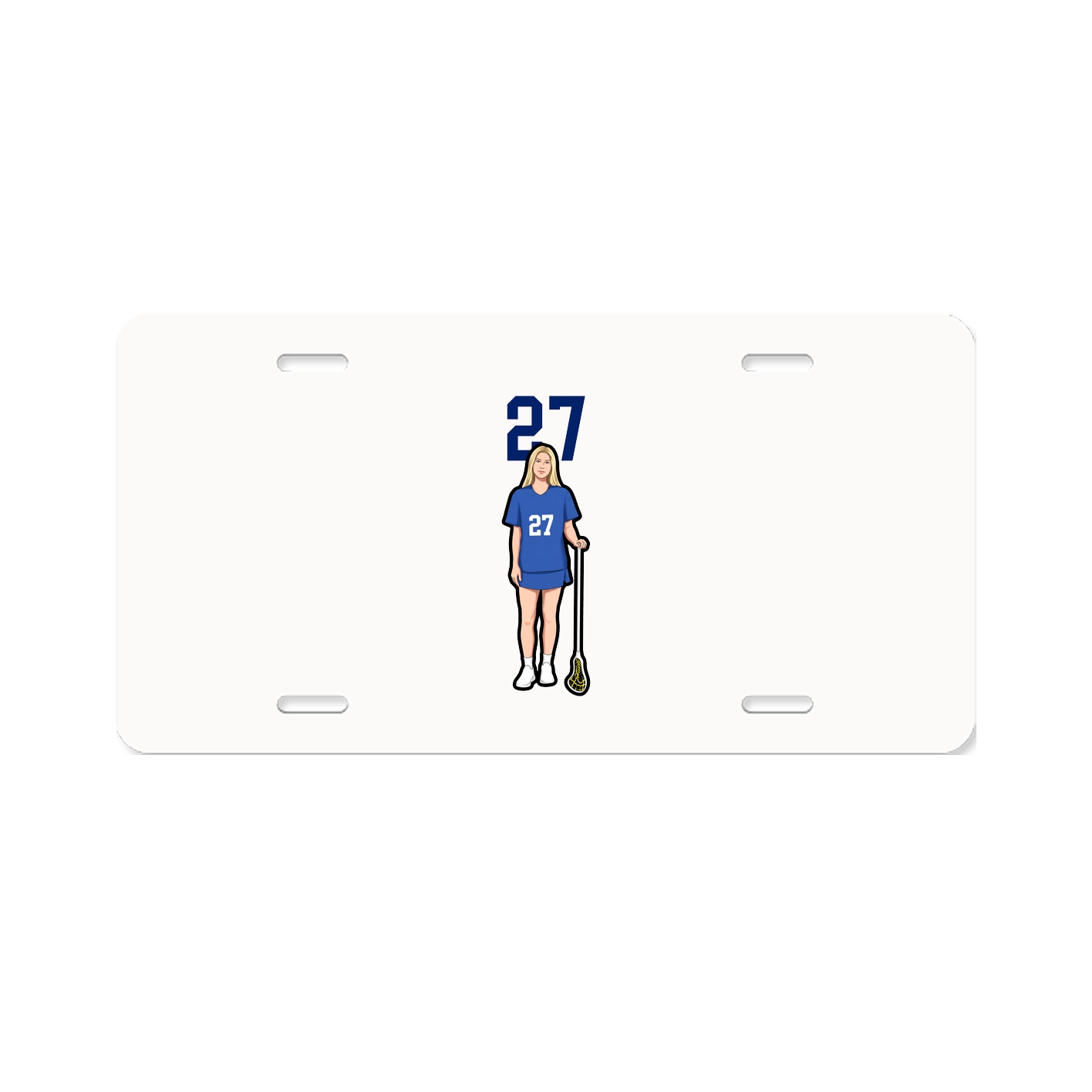 License Plate — Number Top in Classic