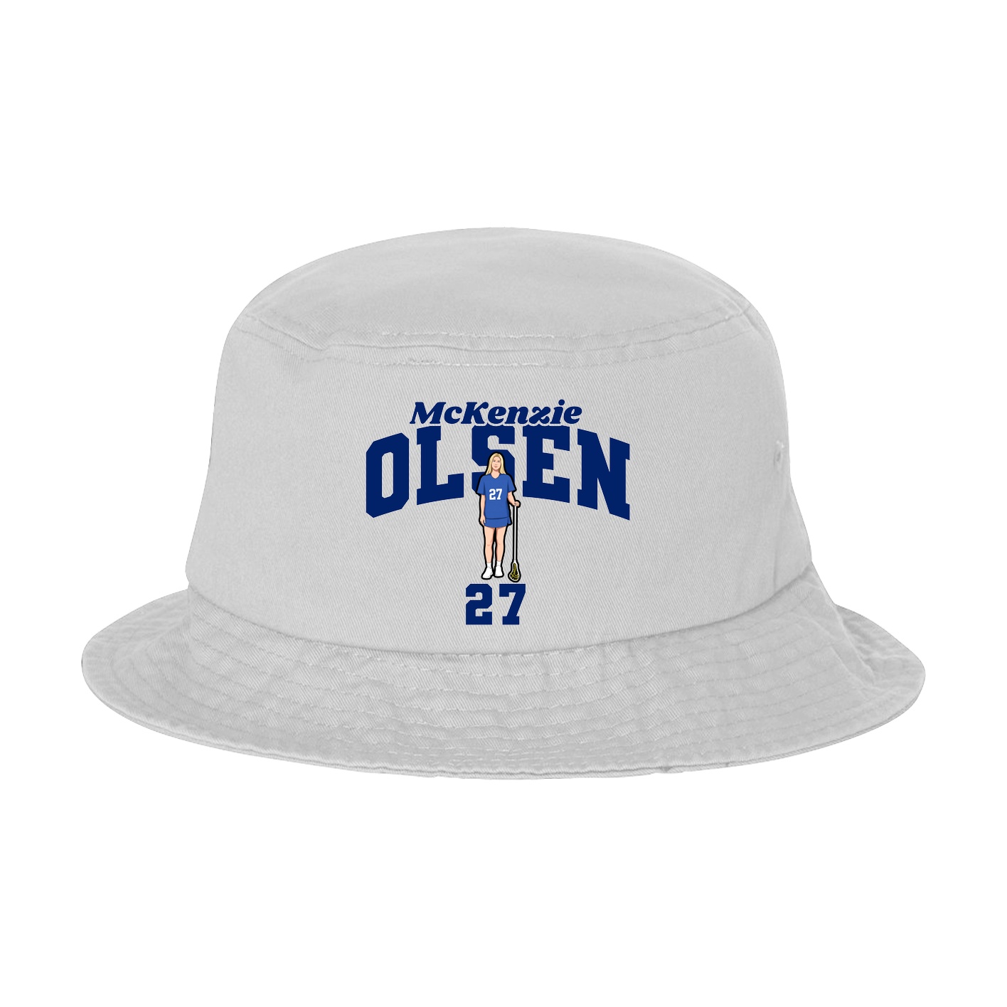 Bucket Cap — Signature Arch in White