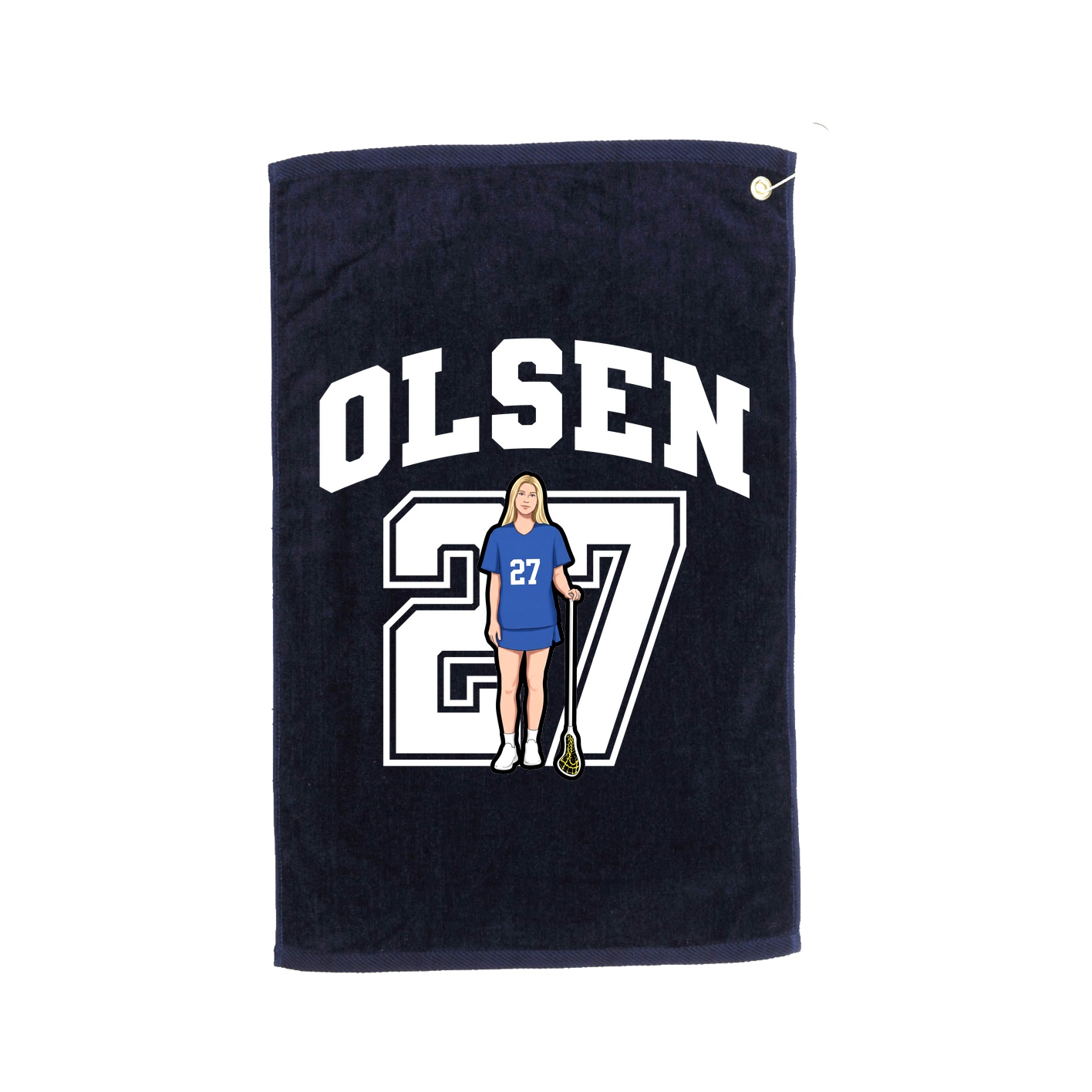 Golf Towel — Number in Navy