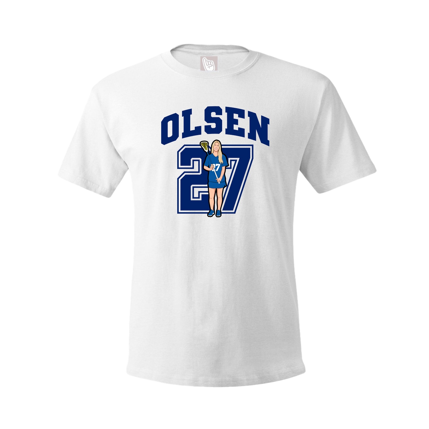 Youth Tee — Number in White