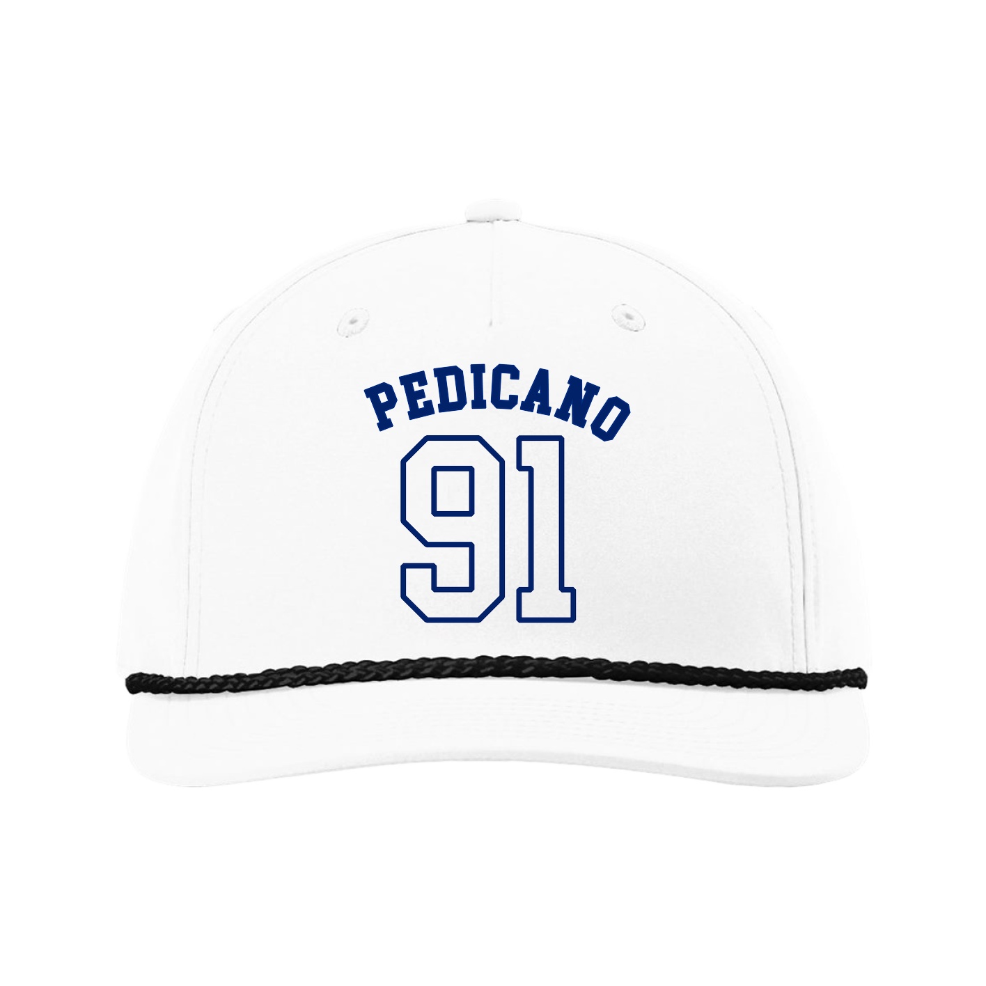 Five-Panel Classic Rope Cap — Shirsey Arch in White