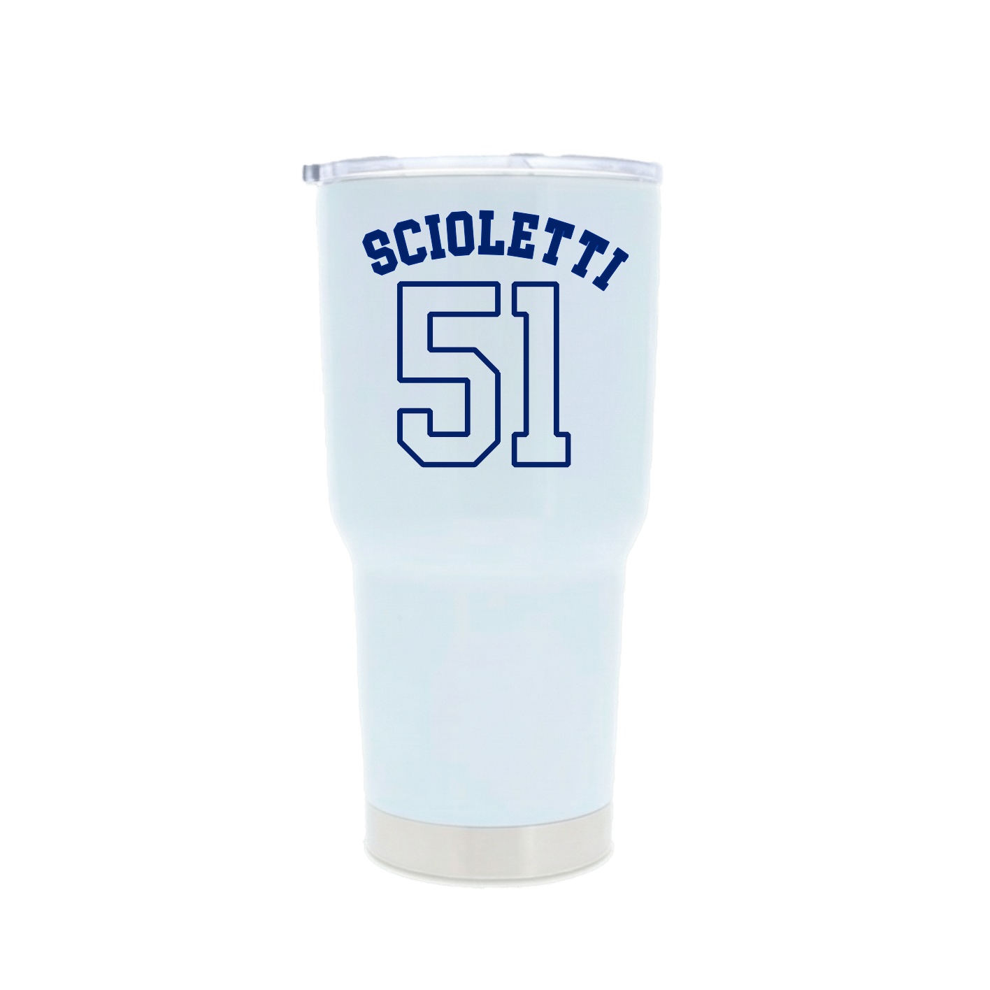 30oz Stainless Steel Tumbler — Shirsey Arch in White