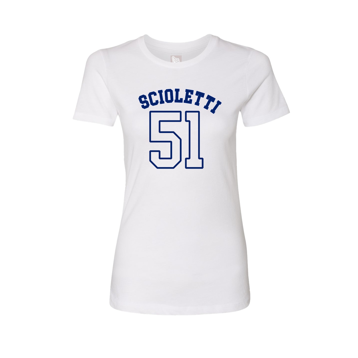Fitted Women's Tee — Shirsey Arch in White