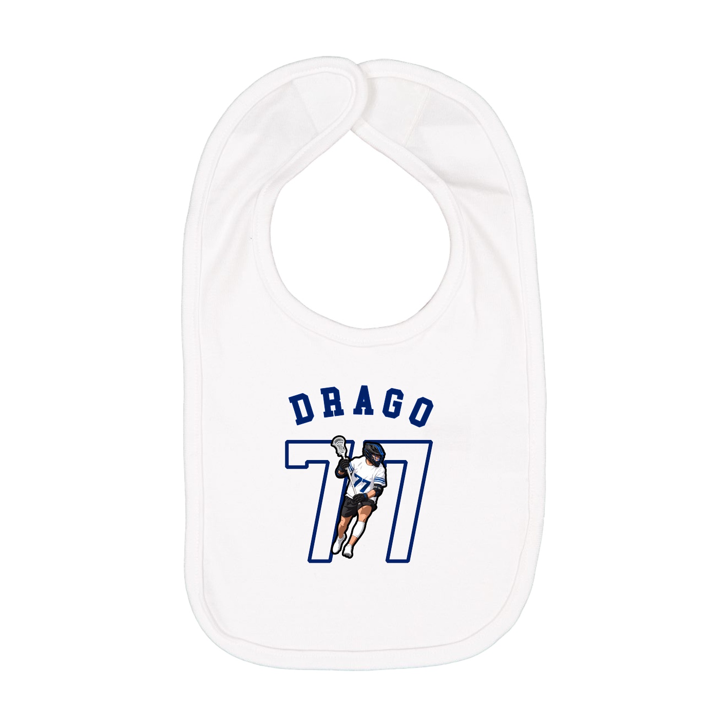 Infant Bib — Shirsey Arch in White