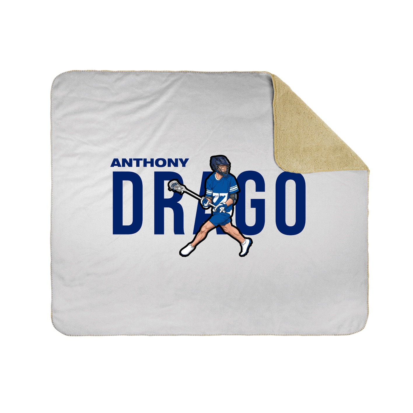 Throw Blanket — Player Name in White