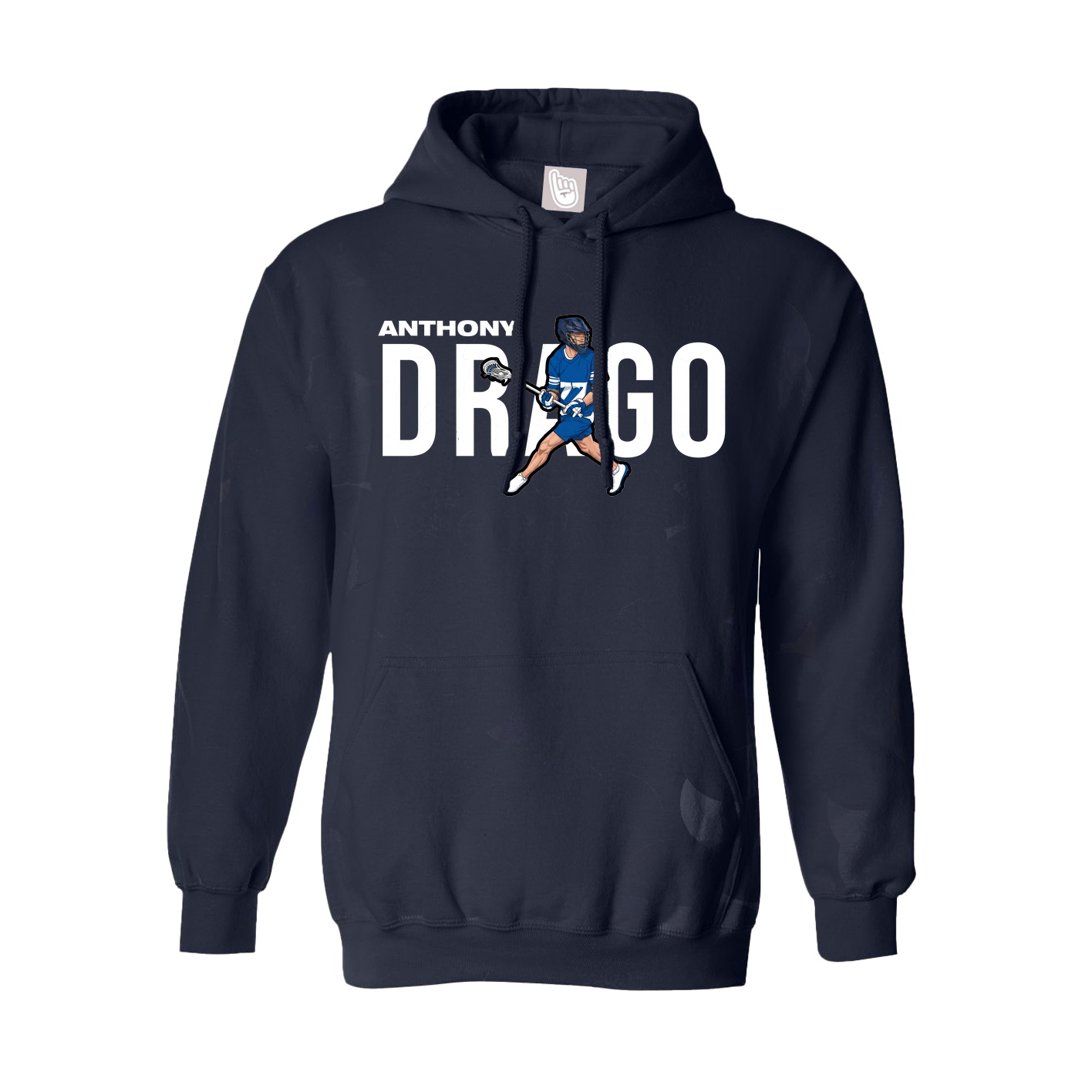 Youth Hoodie — Player Name in Navy