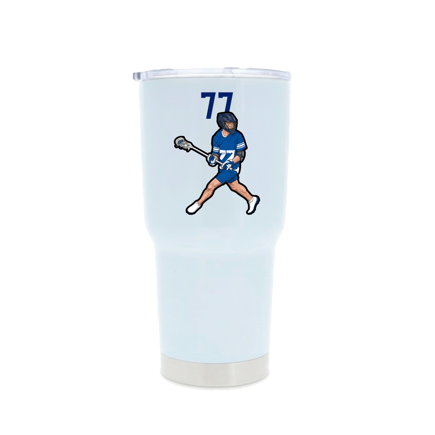 30oz Stainless Steel Tumbler — Number Top in White