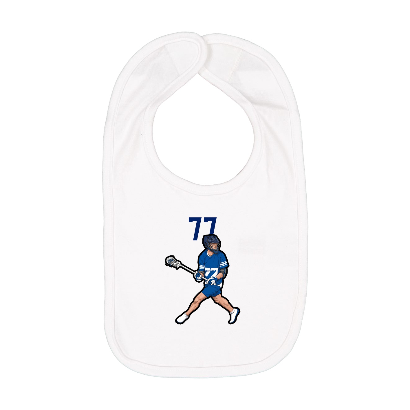 Infant Bib — Number Top in White