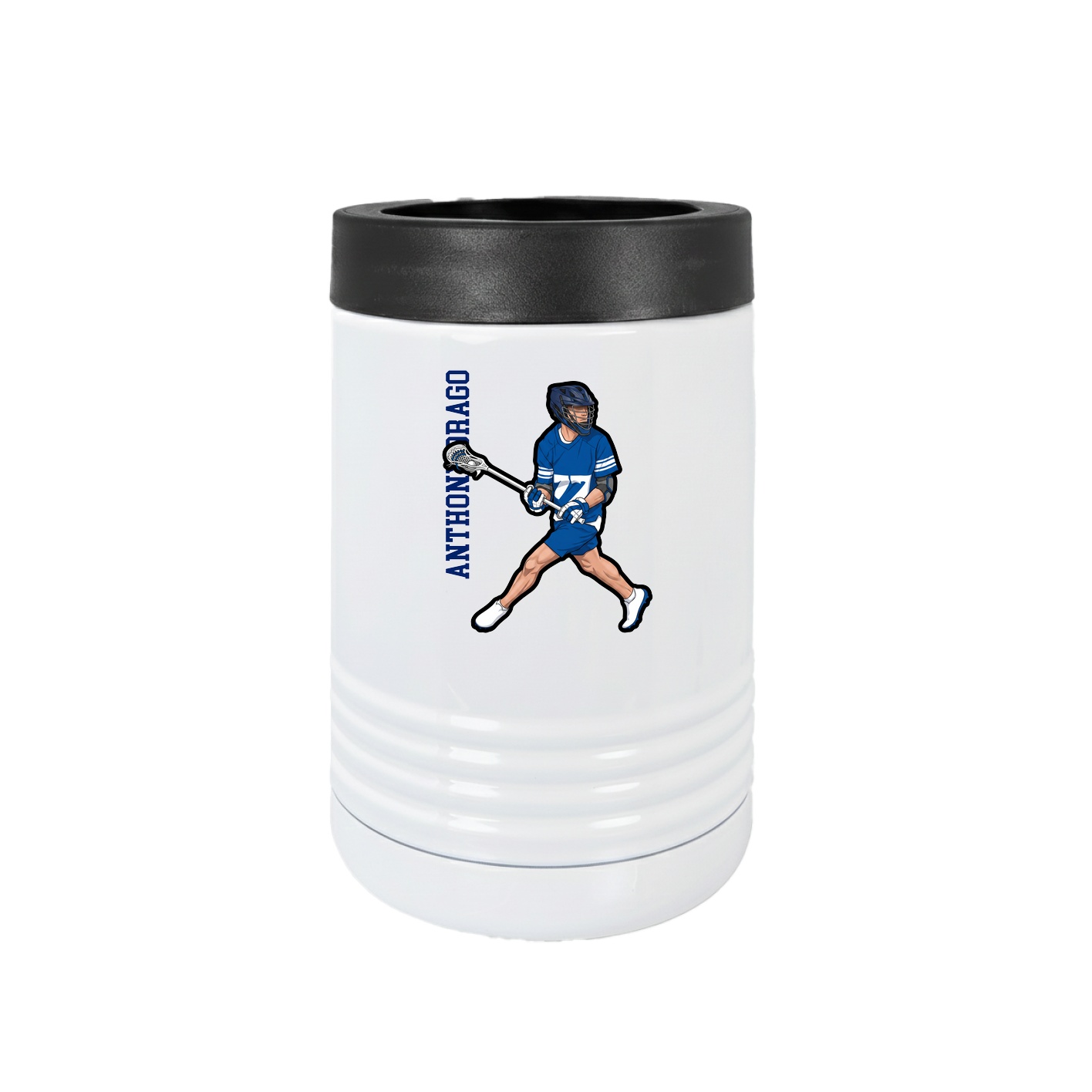 Beverage Holder — Name Vertical in White