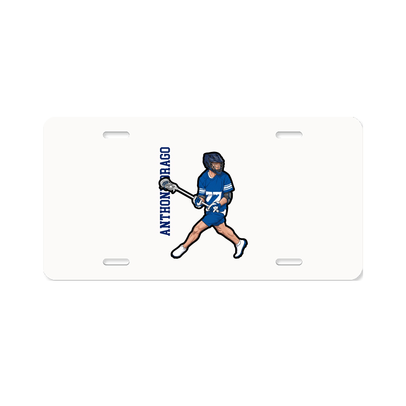 License Plate — Name Vertical in Classic
