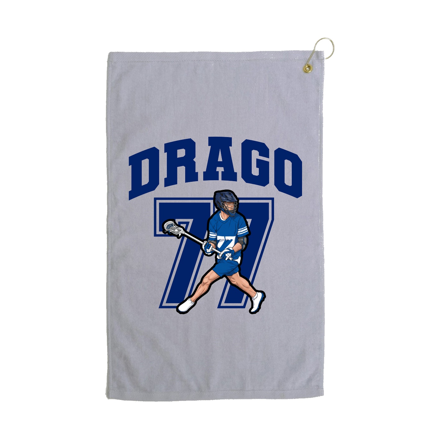 Golf Towel — Number in Grey