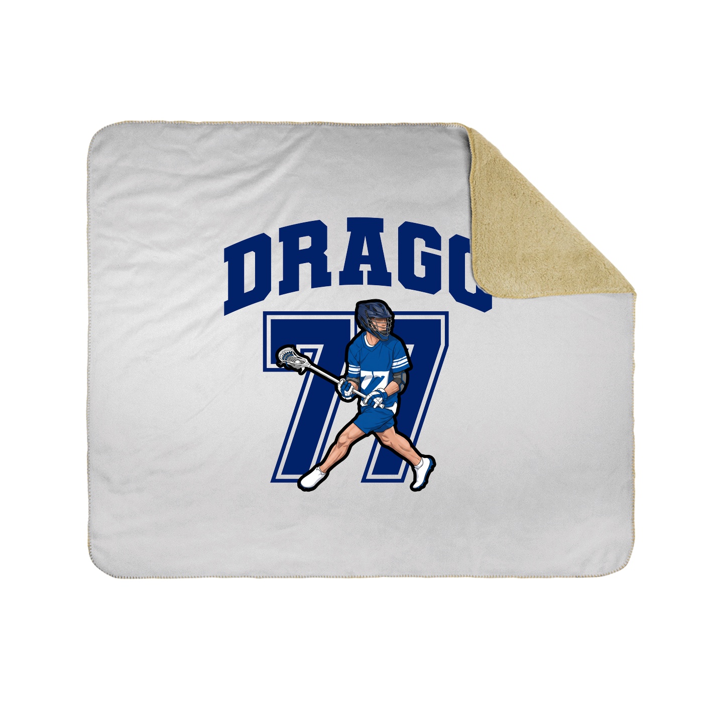 Throw Blanket — Number in White