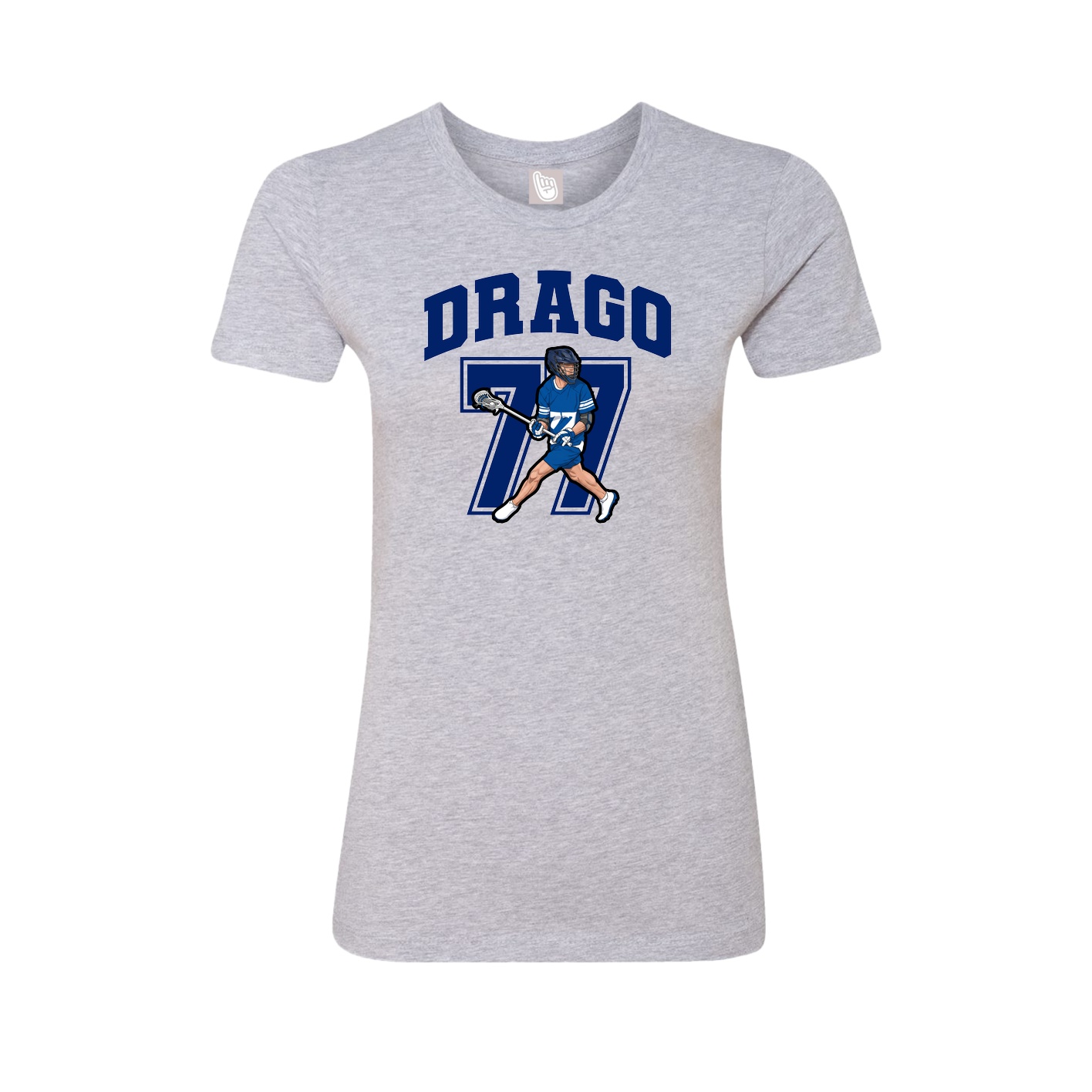 Fitted Women's Tee — Number in Grey