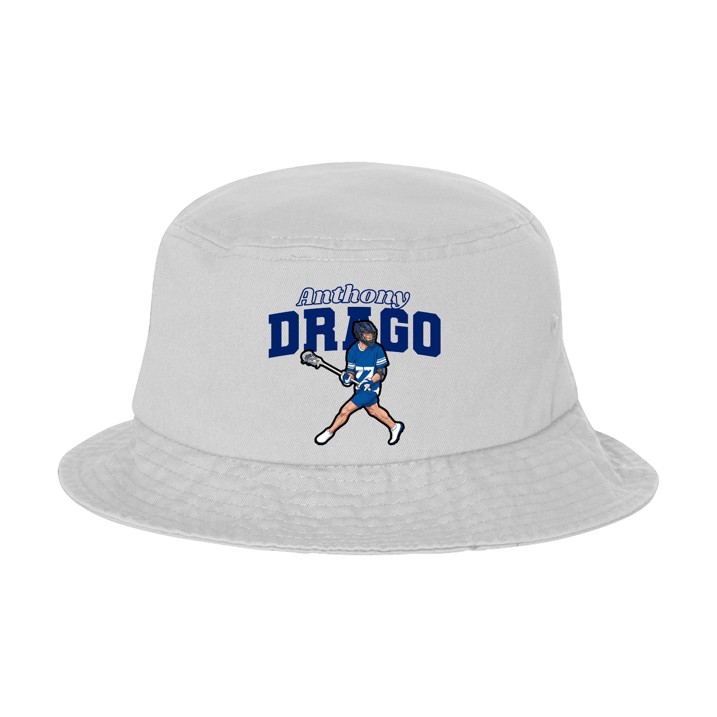Bucket Cap — Name Arch in White