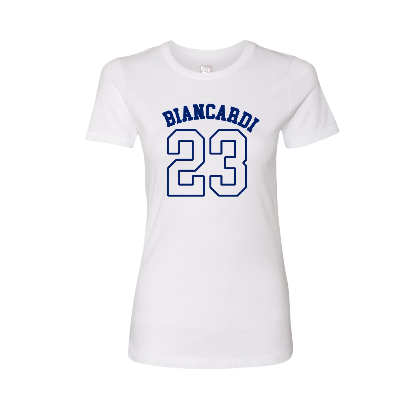 Fitted Women's Tee — Shirsey Arch in White