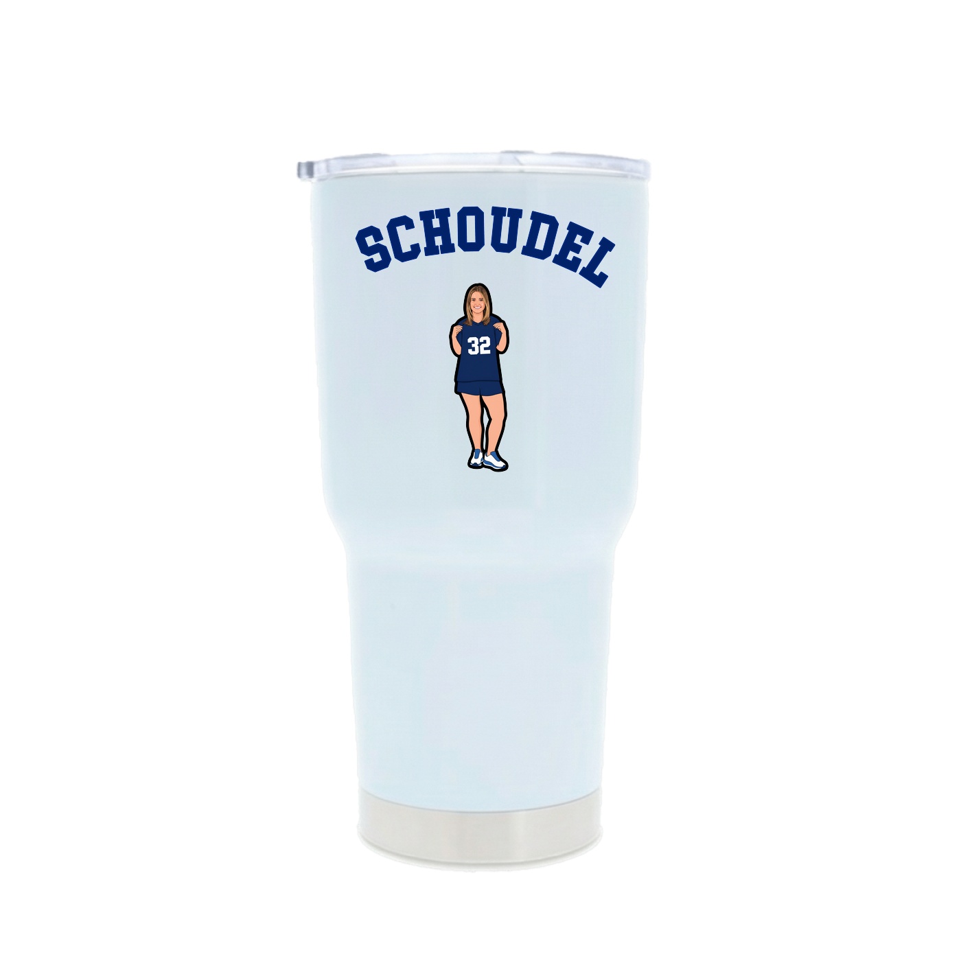 30oz Stainless Steel Tumbler — Shirsey Arch in White
