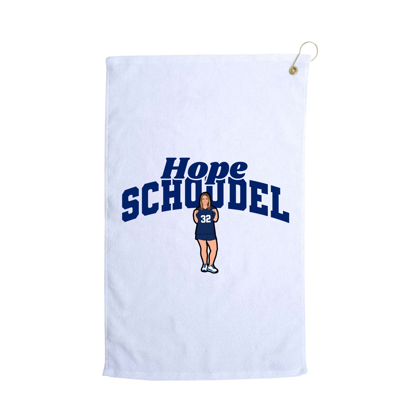 Golf Towel — Signature Arch in White