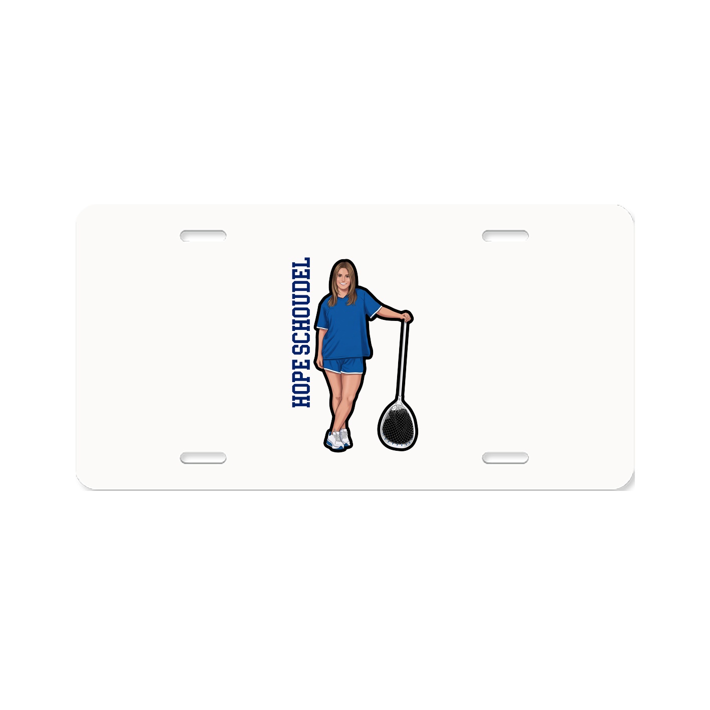 License Plate — Name Vertical in Classic