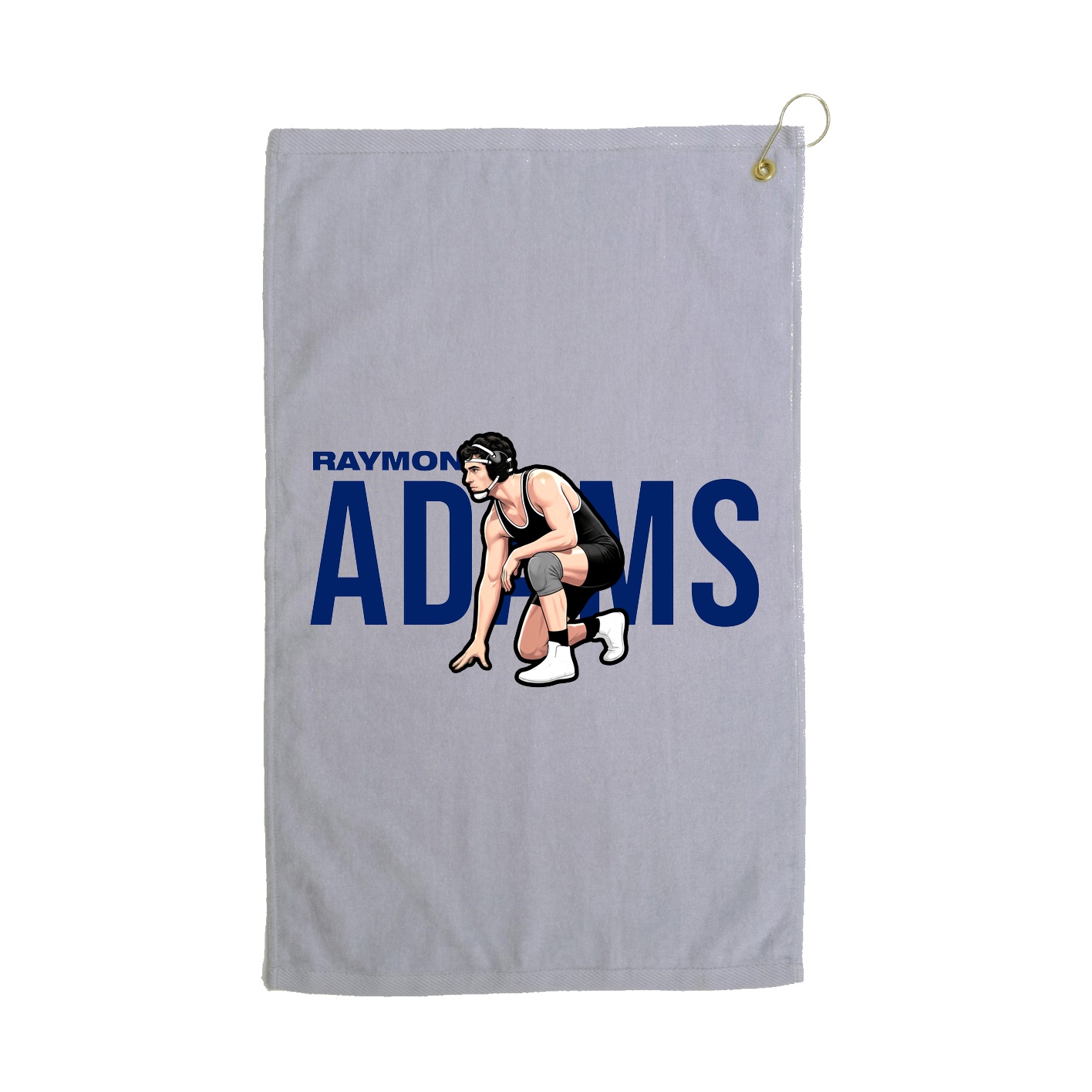 Golf Towel — Player Name in Grey