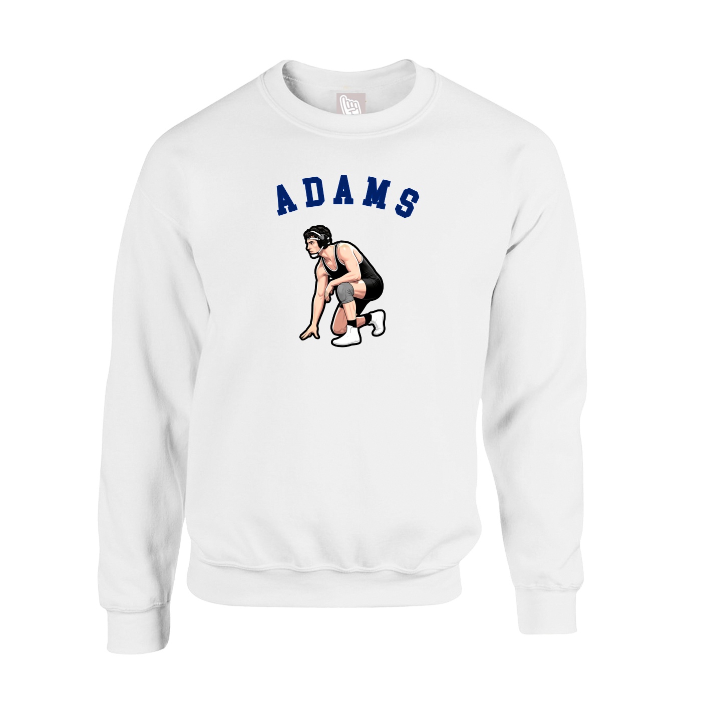 Fleece Crew — Shirsey Arch in White