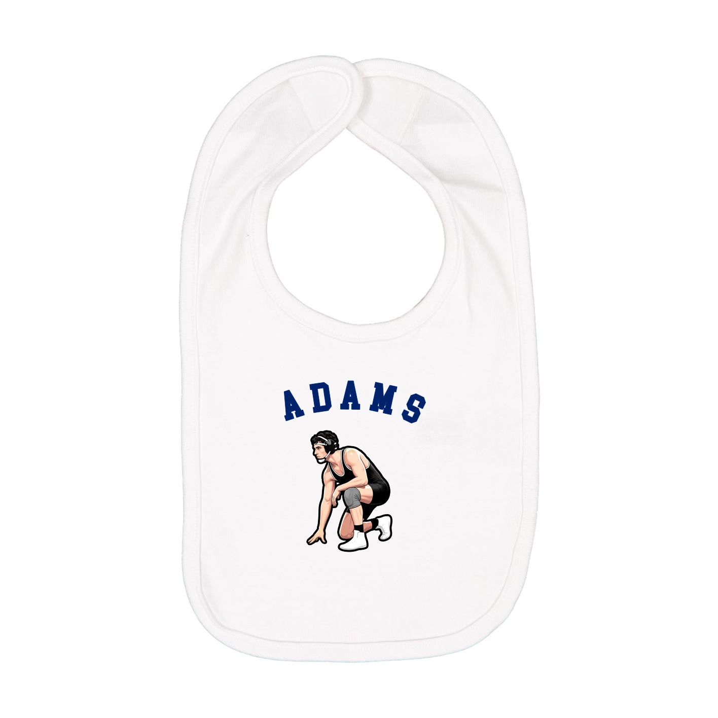 Infant Bib — Shirsey Arch in White