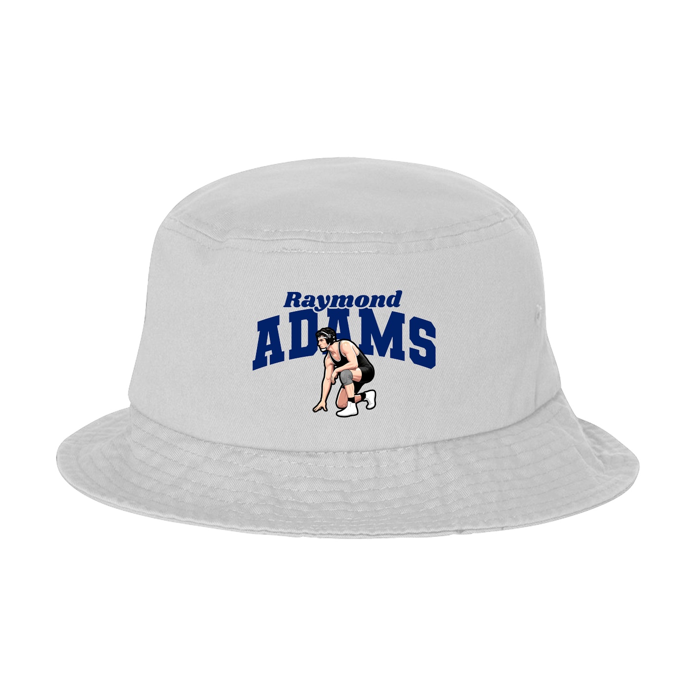 Bucket Cap — Signature Arch in White