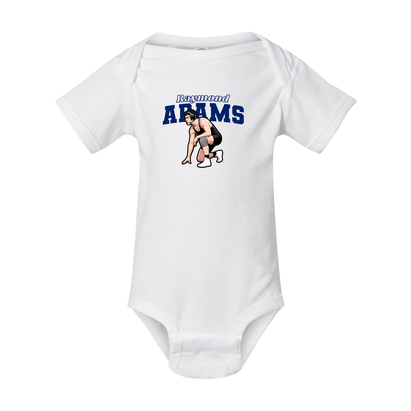 Baby Onesie — Name Arch in White