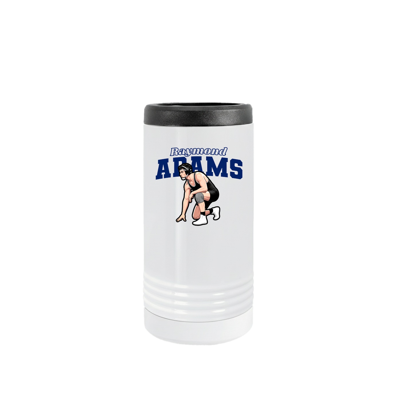 Slim Beverage Holder — Name Arch in White