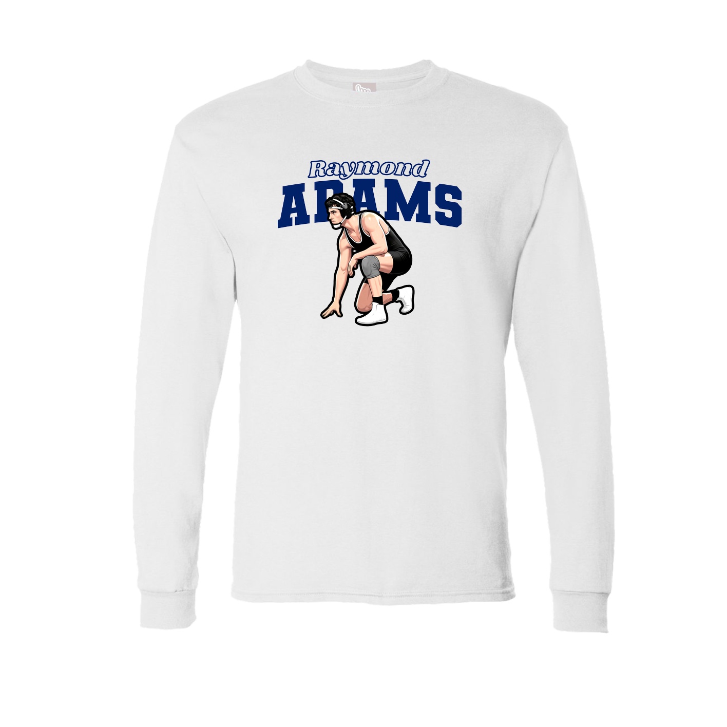 Long Sleeve Tee — Name Arch in White