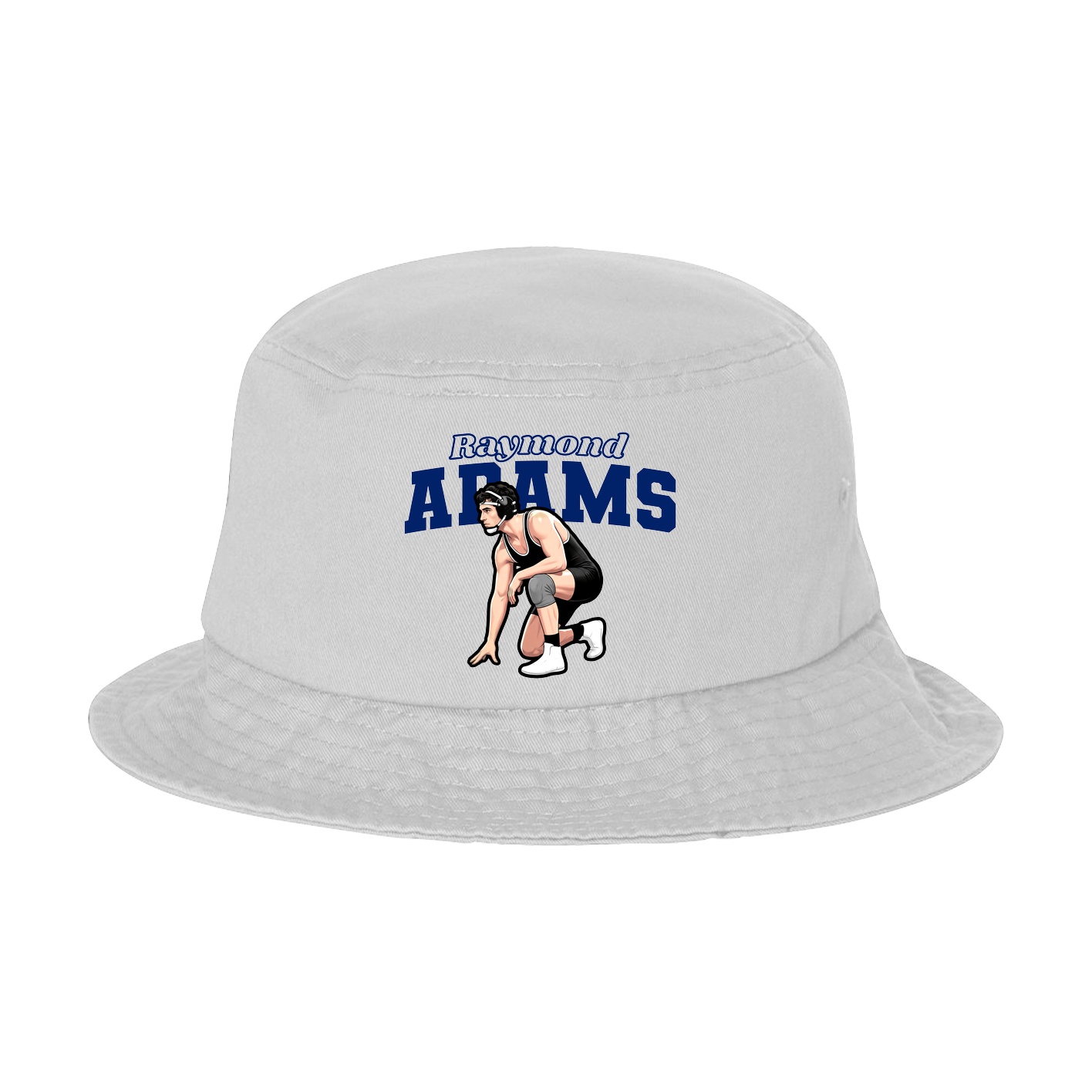 Bucket Cap — Name Arch in White