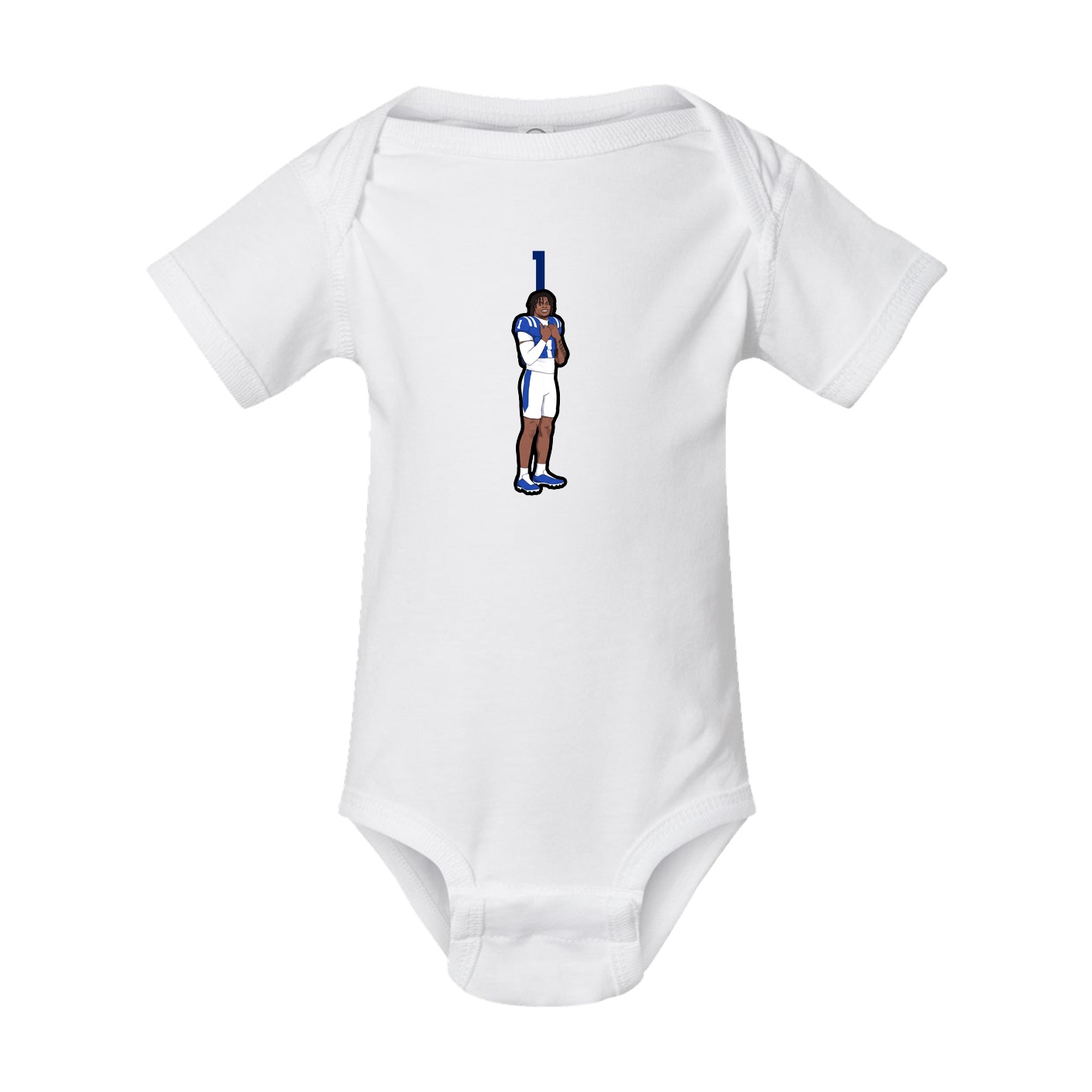 Baby Onesie — Number Top in White