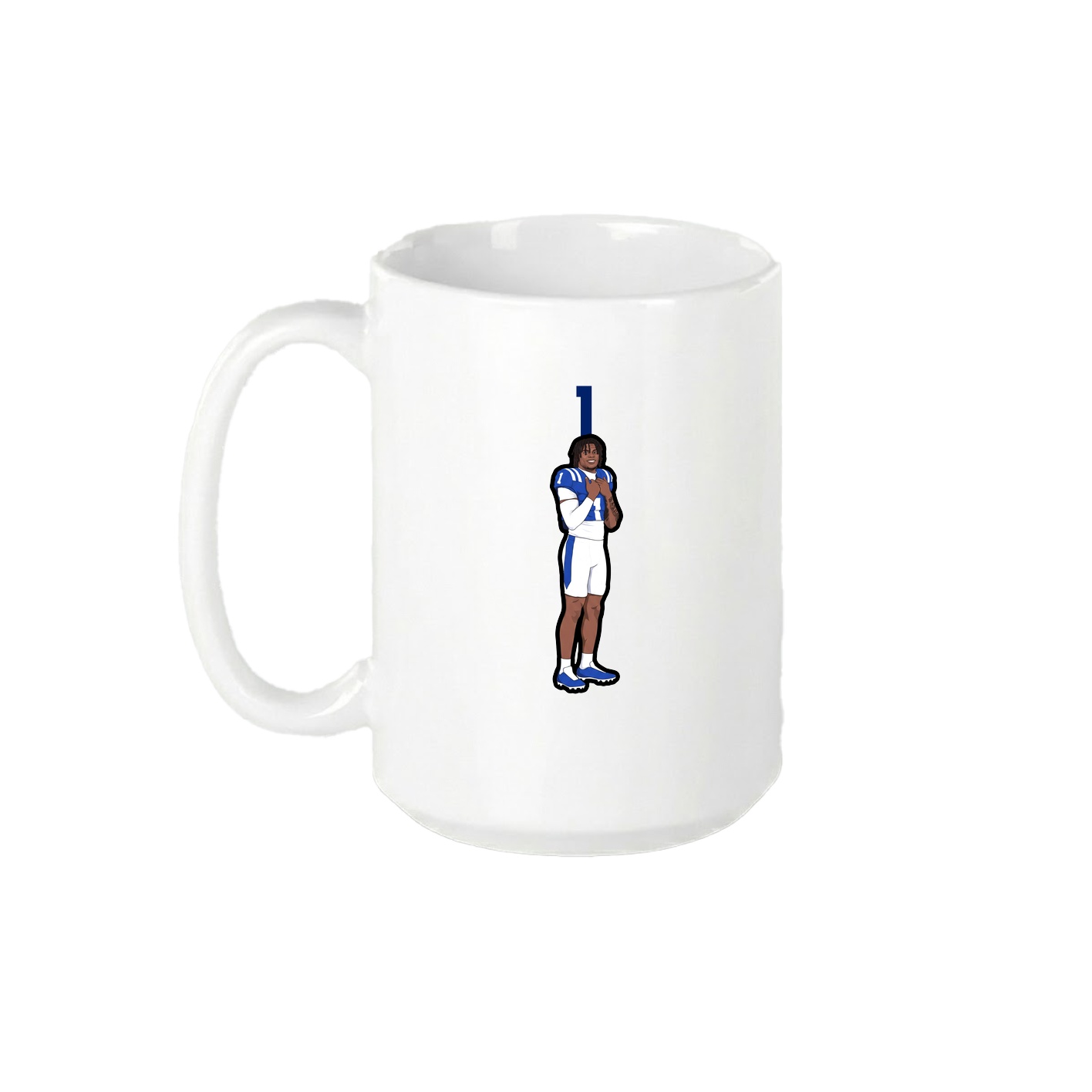 15oz Coffee Mug — Number Top in White