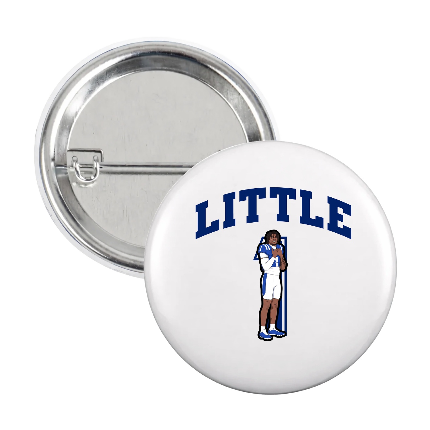 Game Day Button — Number in White