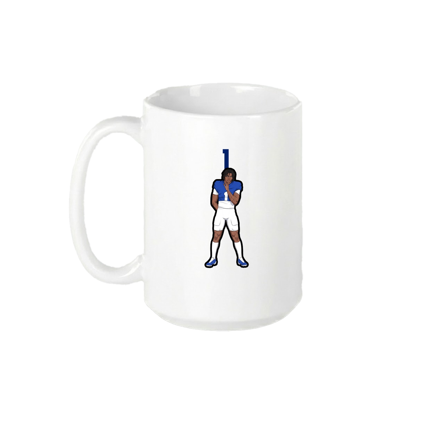 15oz Coffee Mug — Number Top in White