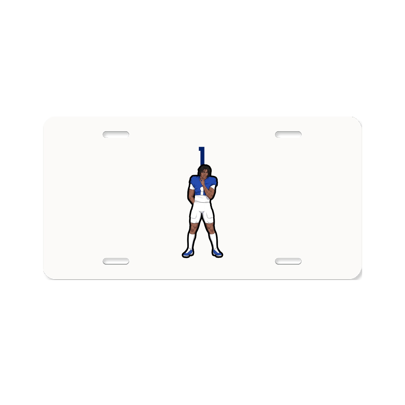 License Plate — Number Top in Classic