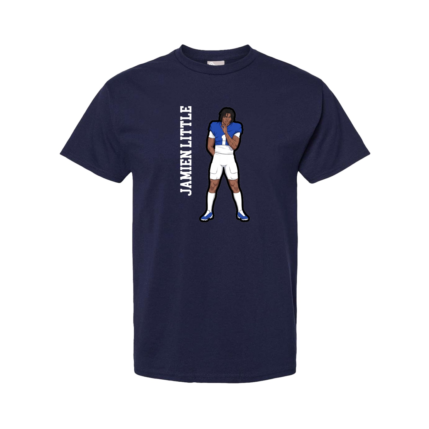 Tee — Name Vertical in Navy