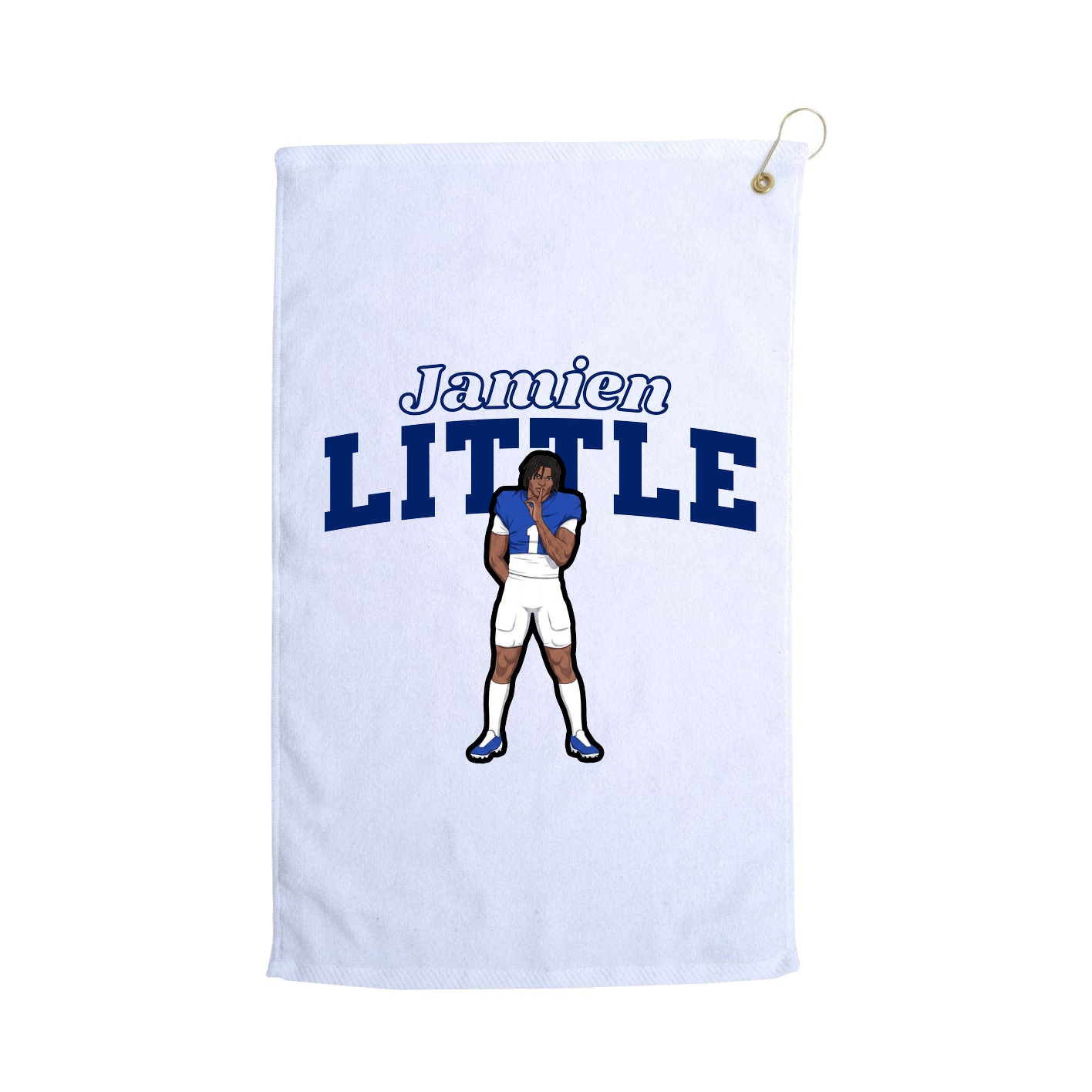 Golf Towel — Name Arch in White