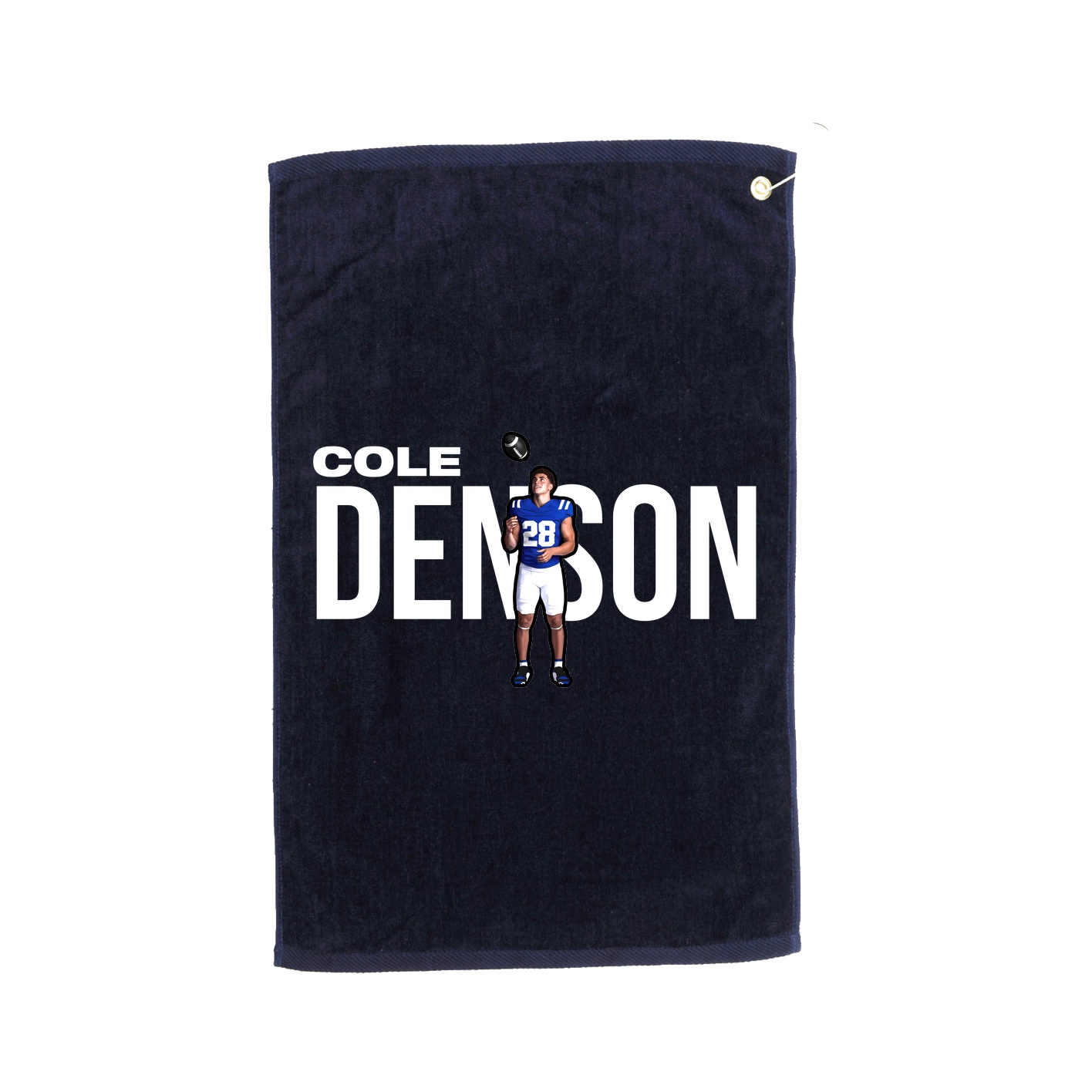 Golf Towel — Player Name in Navy