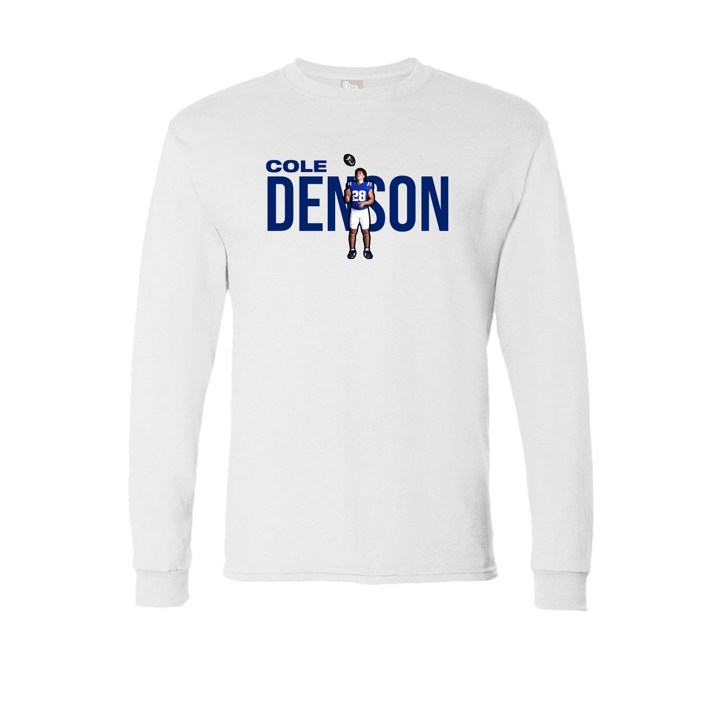 Long Sleeve Tee — Player Name in White