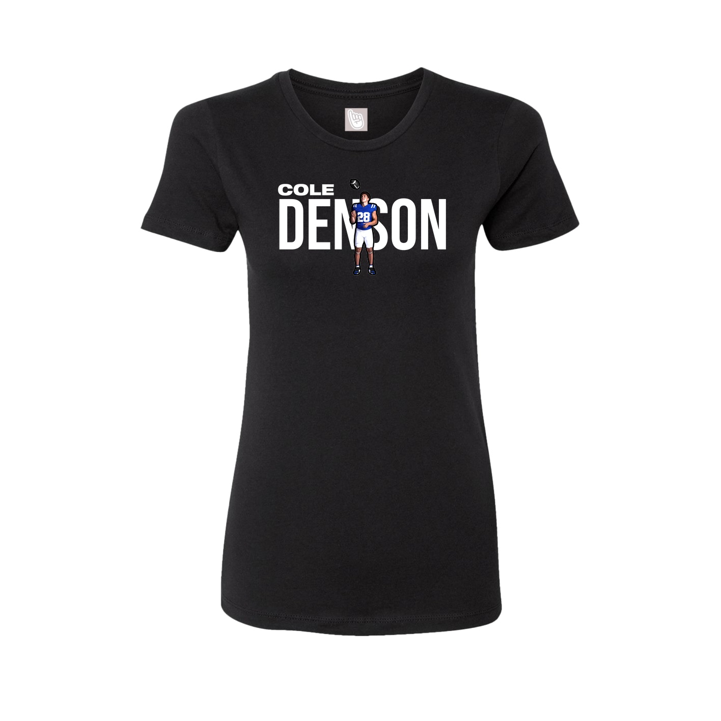 Fitted Women's Tee — Player Name in Black