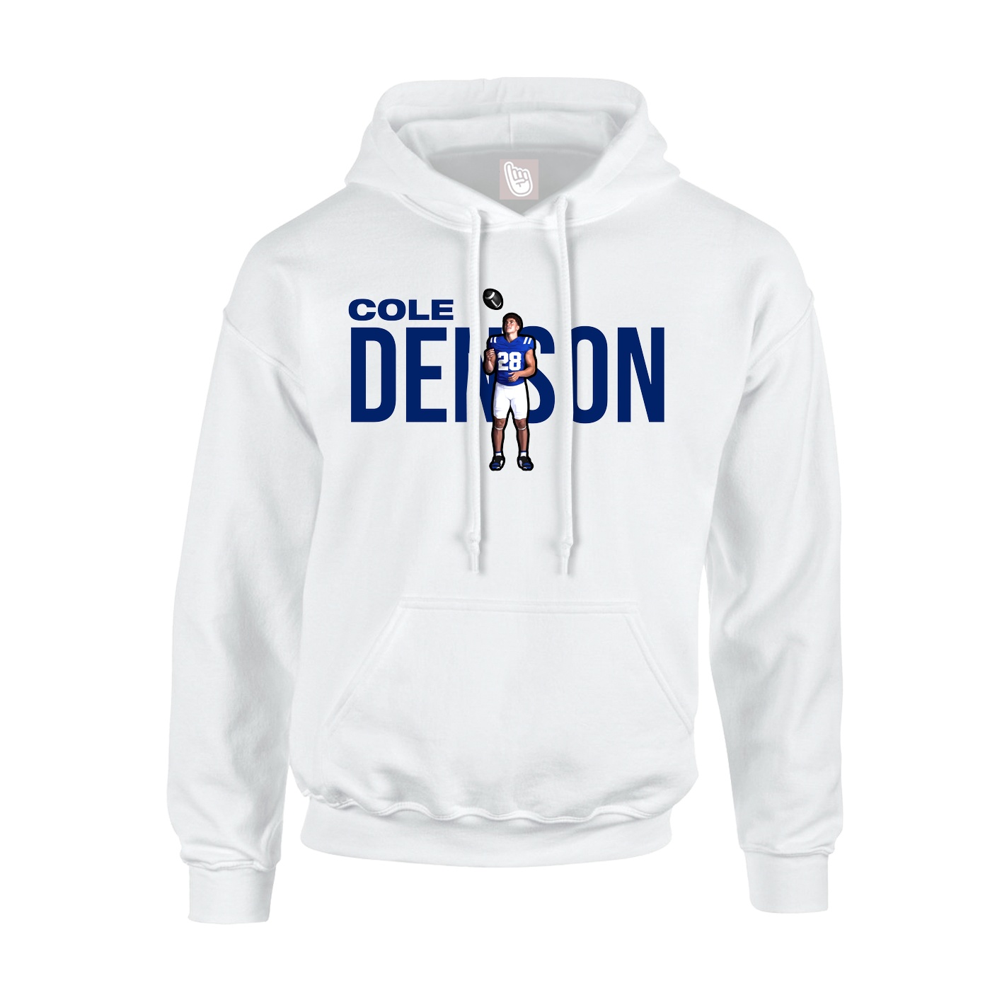 Youth Hoodie — Player Name in White