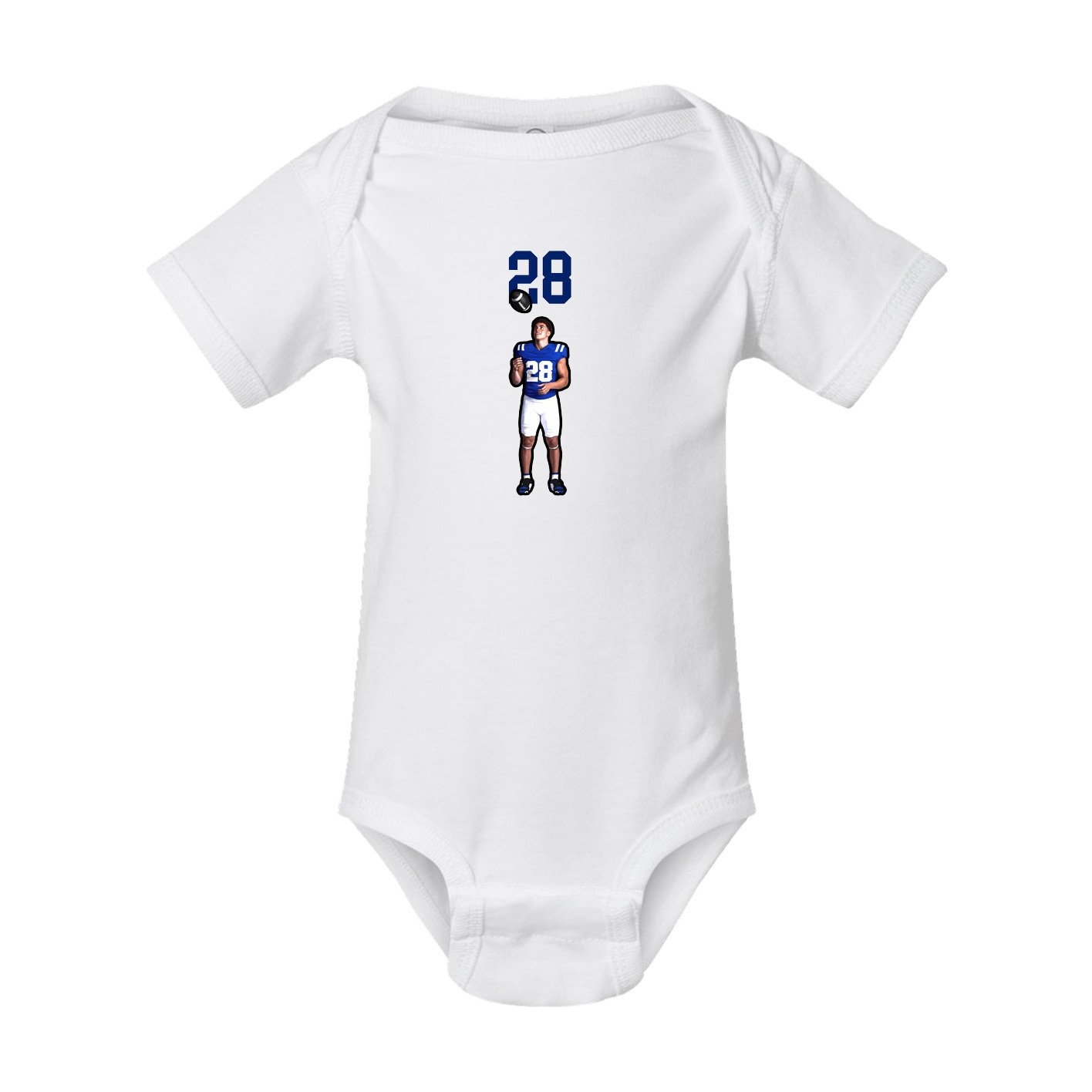 Baby Onesie — Number Top in White